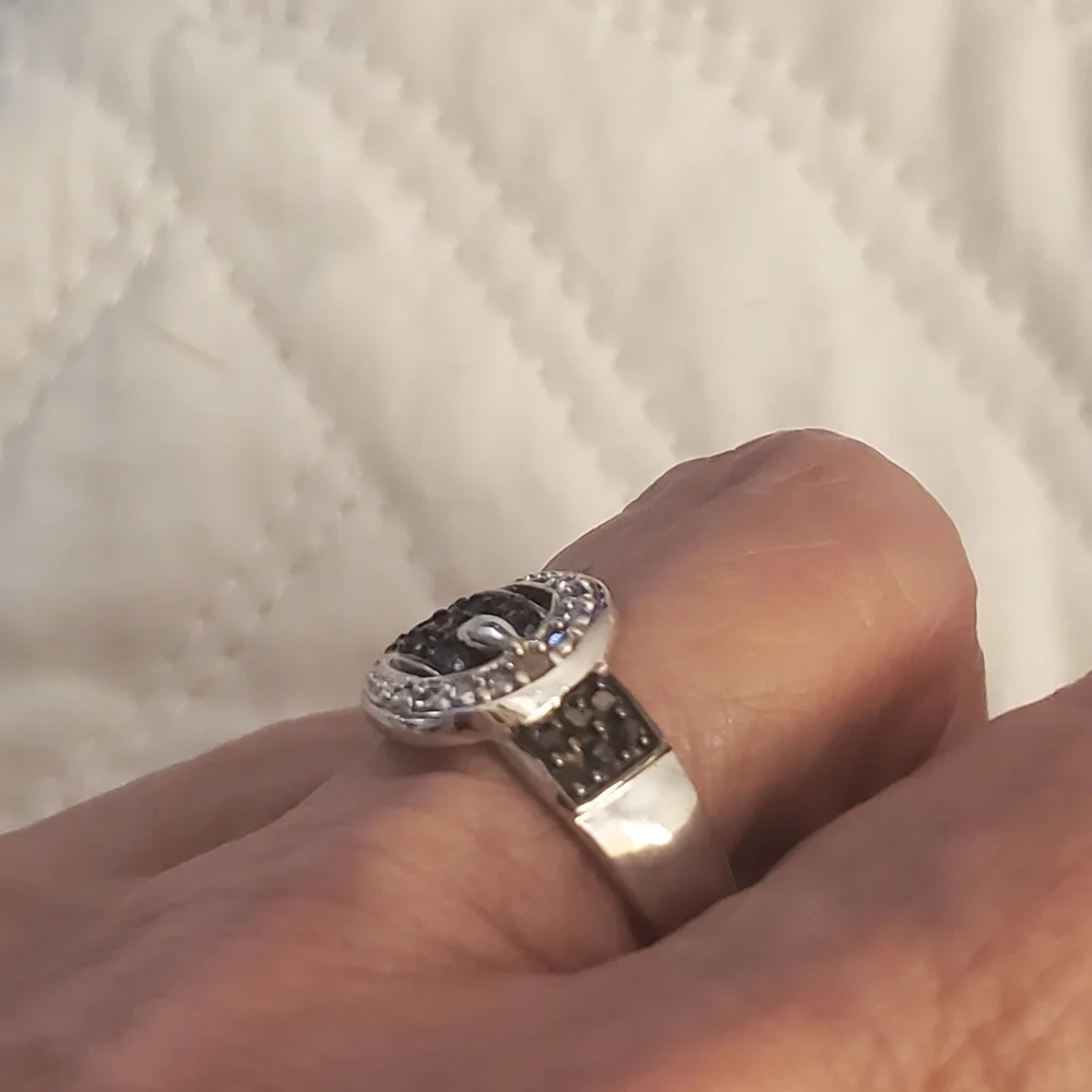 Sterling silver buckle ring